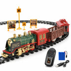 Model Train Set | Remote-Controlled & Rechargeable | Classic Steam Locomotive