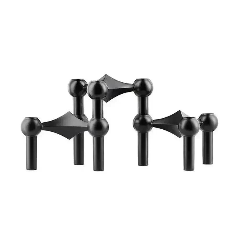 Candle Holder | Sculptural Modular Design | Coated Steel