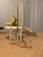 Candle Holder | Sculptural Modular Design | Coated Steel