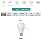 Motion Sensor LED Bulb | PIR & Light Sensors | E27 Base