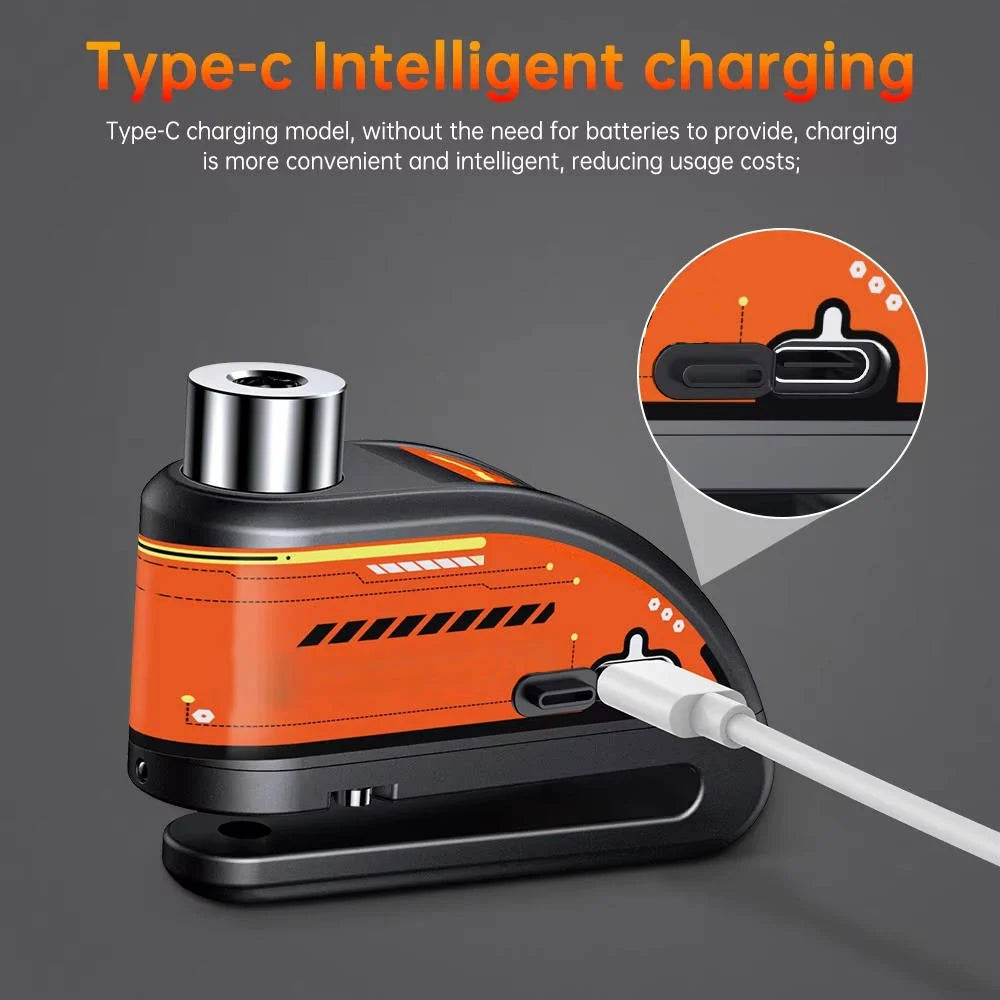 Motorcycle Disc Lock Alarm | 120dB Motion-Activated & IP67 Waterproof | 6-Month Battery Life