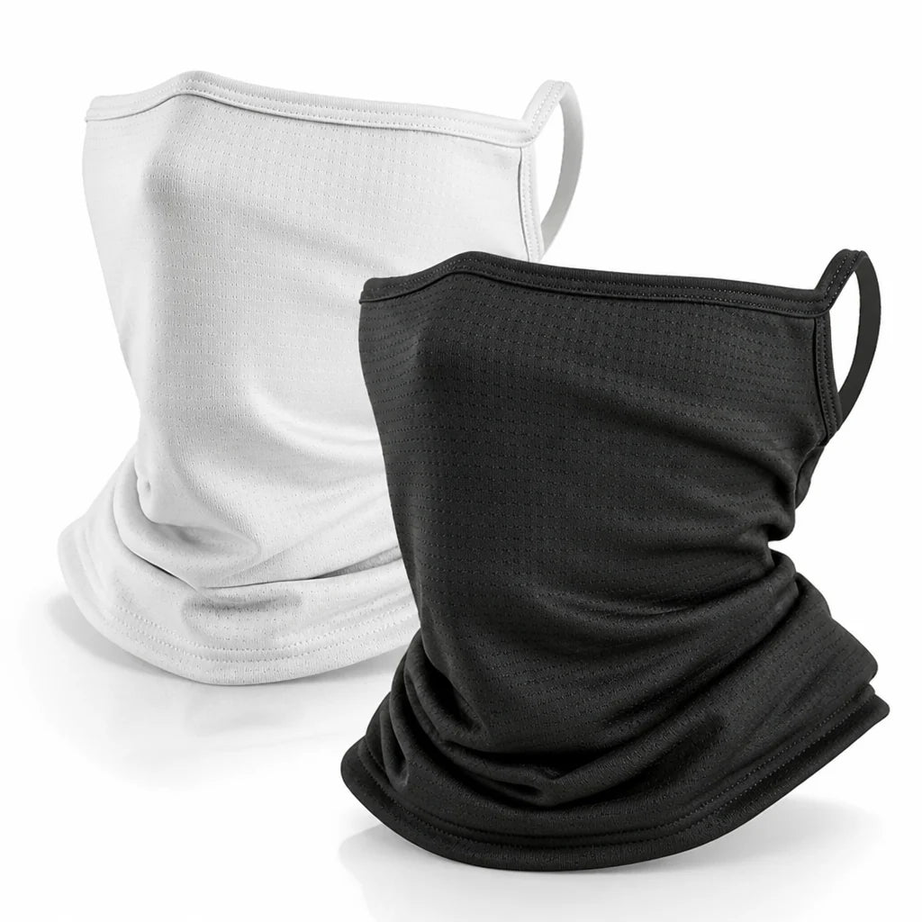 Neck Warmer Set | Breathable Nylon & Integrated Ear Hooks | 2-Pack