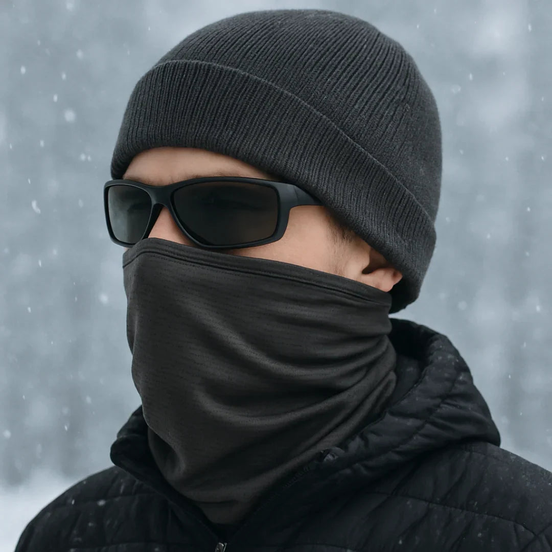 Neck Warmer Set | Breathable Nylon & Integrated Ear Hooks | 2-Pack