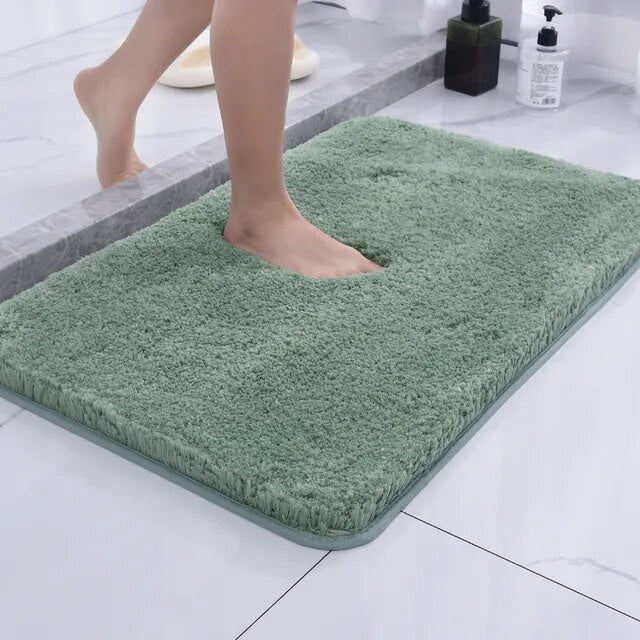 Bath Rug | Microfiber Shag & Non-Slip Rubber Backing