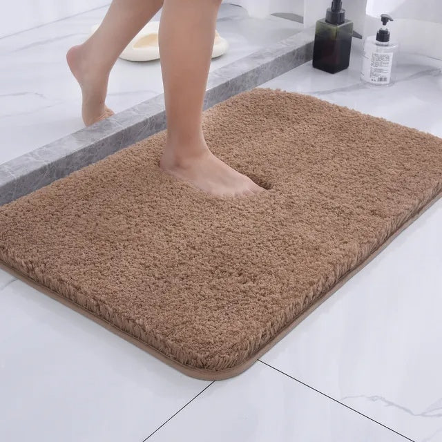 Bath Rug | Microfiber Shag & Non-Slip Rubber Backing