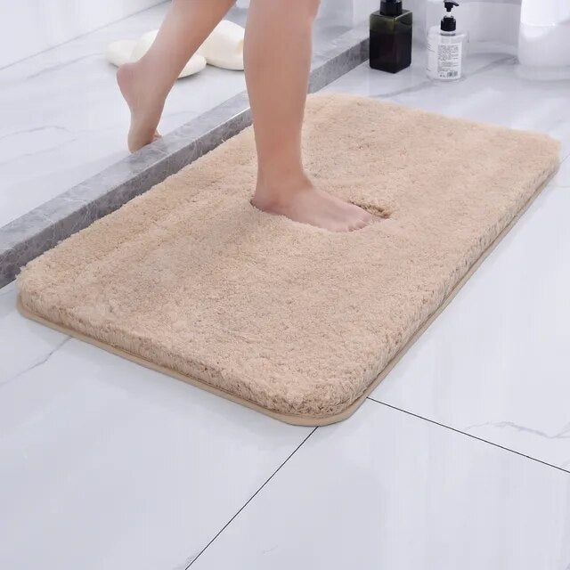Bath Rug | Microfiber Shag & Non-Slip Rubber Backing
