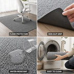 Office Chair Mat | Water-Repellent Polyester & Non-Slip Backing | 9 mm Thick