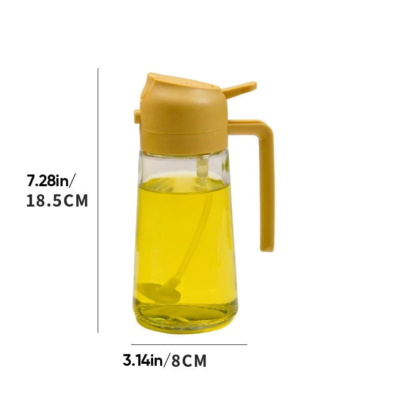 Oil Dispenser | Dual-Function Glass Spray & Pour