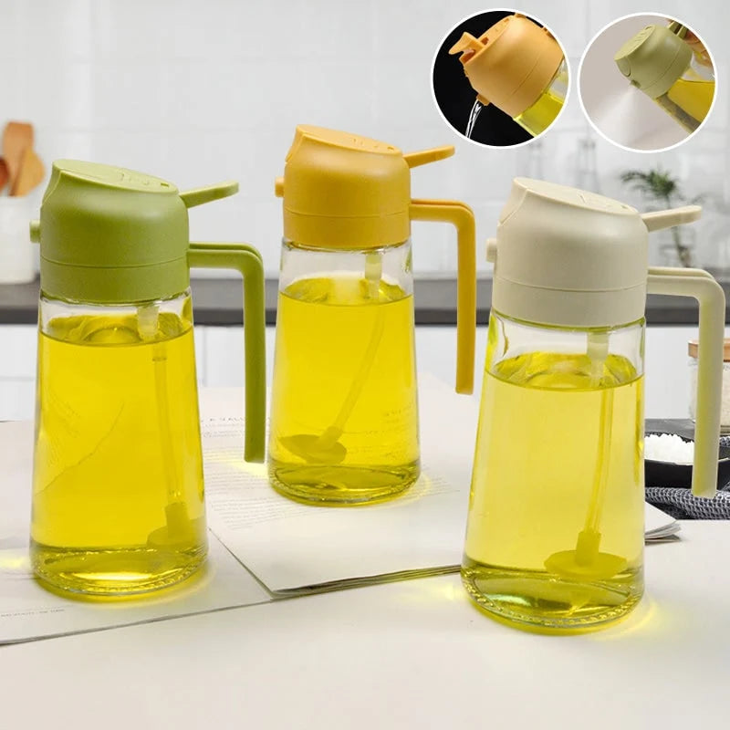 Oil Dispenser | Dual-Function Glass Spray & Pour