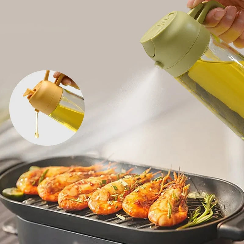 Oil Dispenser | Dual-Function Glass Spray & Pour