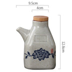 Oil & Sauce Dispenser | Hand-Painted Ceramic & Drip-Free Spout