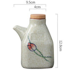 Oil & Sauce Dispenser | Hand-Painted Ceramic & Drip-Free Spout