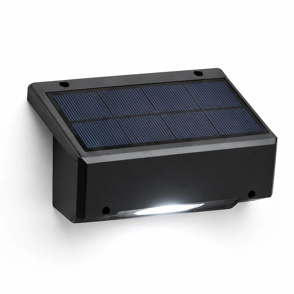 Outdoor Wall Light | Solar-Powered Automatic Dusk Sensor & Weatherproof