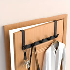 Over-the-Door Hook Rack | Polished Stainless Steel | 5 Hooks