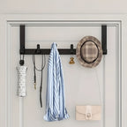 Over-the-Door Hook Rack | Polished Stainless Steel | 5 Hooks