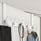 Over-the-Door Hook Rack | Polished Stainless Steel | 5 Hooks