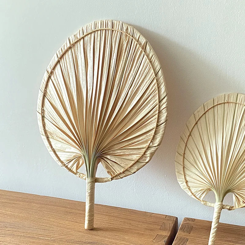 Palm Fan | Handmade Natural Palm Leaf | 30 cm Diameter