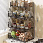 Pantry Organizer | Stackable Wire & Two Open-Front Baskets