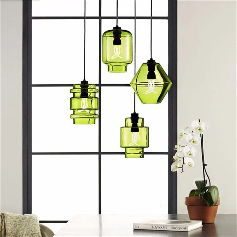 Pendant Light | Art Deco Glass & Metal | LED-Compatible