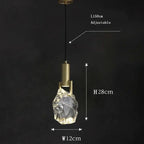 Pendant Light | Crystal & Polished Copper | Includes GU10 Bulb
