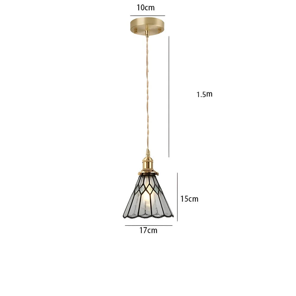 Pendant Light | Geometric Copper Glass | 120 cm Adjustable Chain