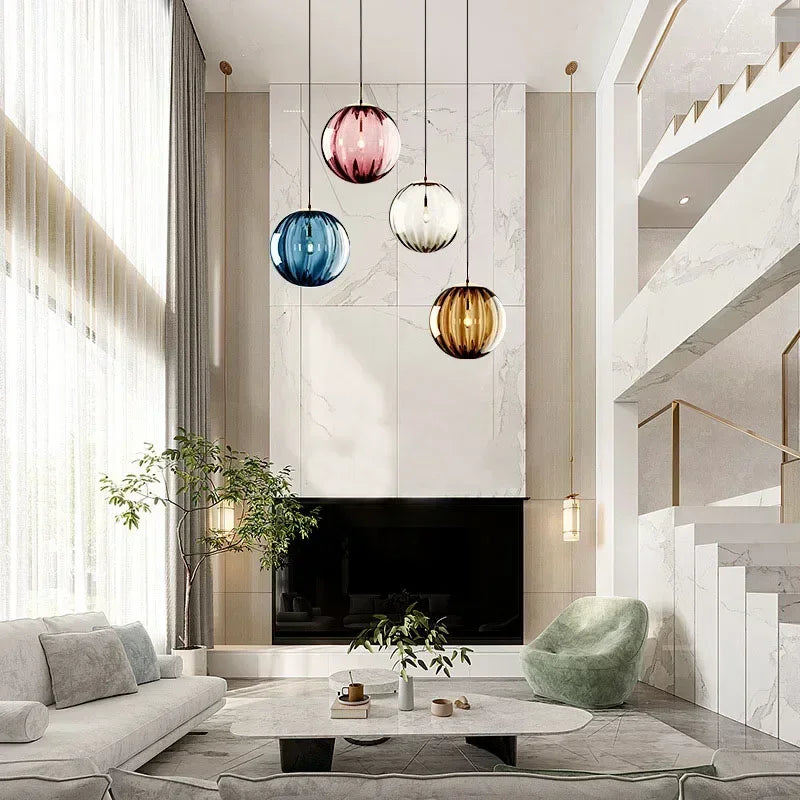 Pendant Light | Glass Globe & Energy-Efficient LED