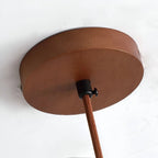 Pendant Light | Travertine & Solid Wood | Integrated Warm LED