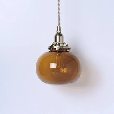 Pendant Light | Vintage Copper & Glass Shade | E26 Socket