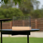 Periodic Table Display | Illuminated Acrylic & Wooden Base | 83 Real Elements