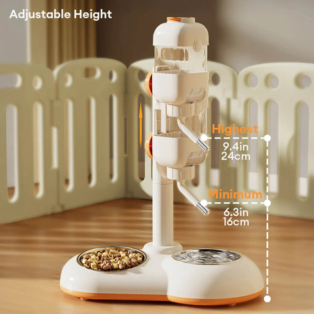 Pet Feeding Station | Gravity-Fed Water & Easy-Clean | 850 mL