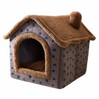 Pet House | Enclosed Den & Removable Washable Cushion | Foldable