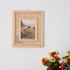 Picture Frame | Handwoven Rattan & Solid Wood | Wall Or Tabletop Display
