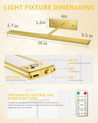 Picture Light | Gold Motion-Sensor LED | Battery-Powered