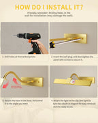 Picture Light | Gold Motion-Sensor LED | Battery-Powered