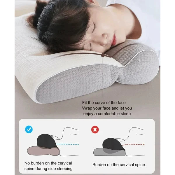 Pillow | Ergonomic Cervical Memory Foam & Goose Down