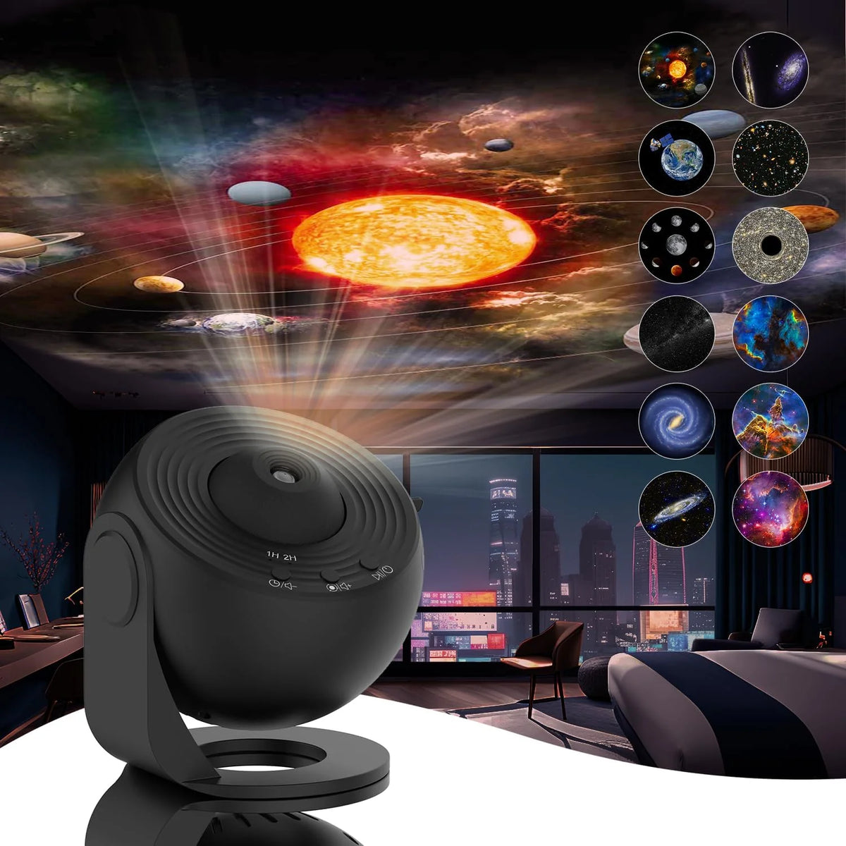 Planetarium Projector | 360° Rotating & Adjustable Focus | 12 Effects