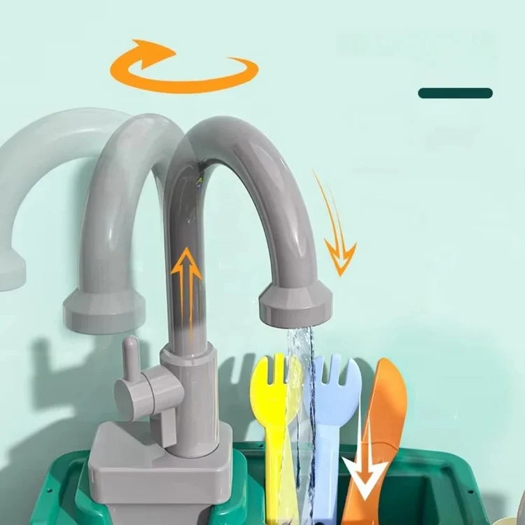Play Kitchen | Circulating Water Tap & Role-Play Accessories