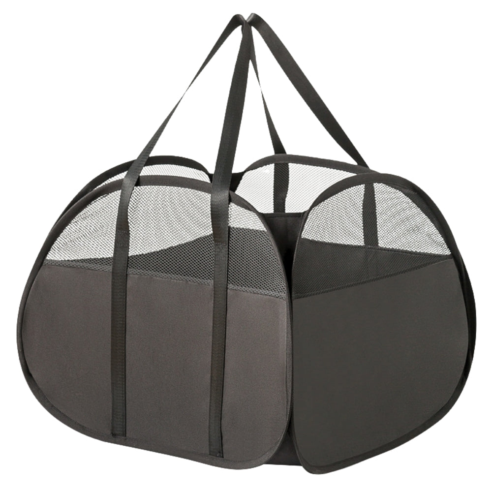 Laundry Basket | Collapsible Pop-Up & Mesh Panels | Long Carry Handles