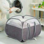 Laundry Basket | Collapsible Pop-Up & Mesh Panels | Long Carry Handles