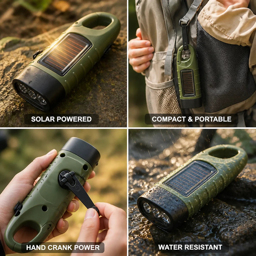 Portable Flashlight | Solar-Powered & Battery-Free
