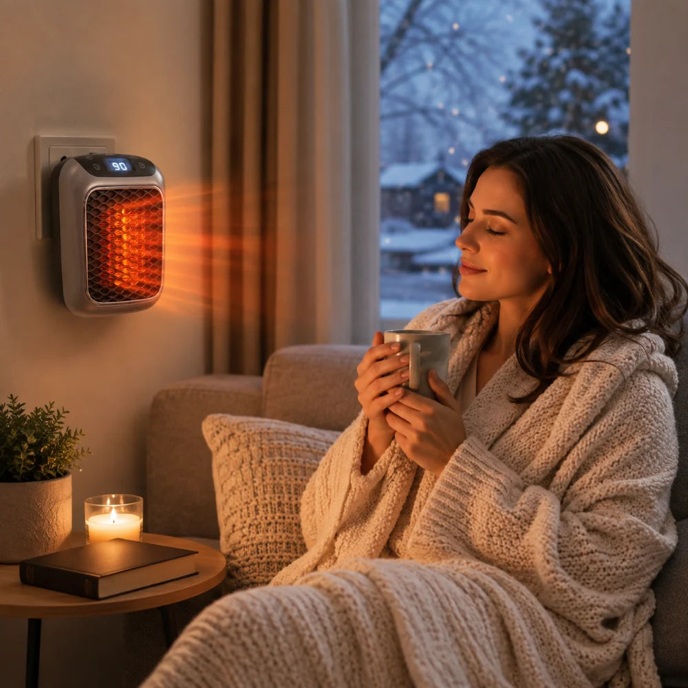 Portable Space Heater | Compact Oscillating & Energy-Efficient | For Home & Office