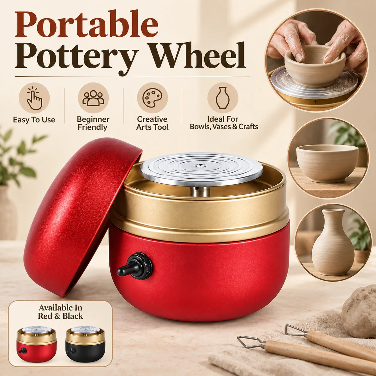 Pottery Wheel | Portable & Easy-To-Use