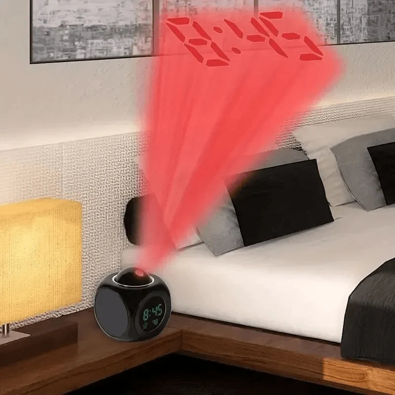 Projection Alarm Clock | Voice-Activated & Temperature Display