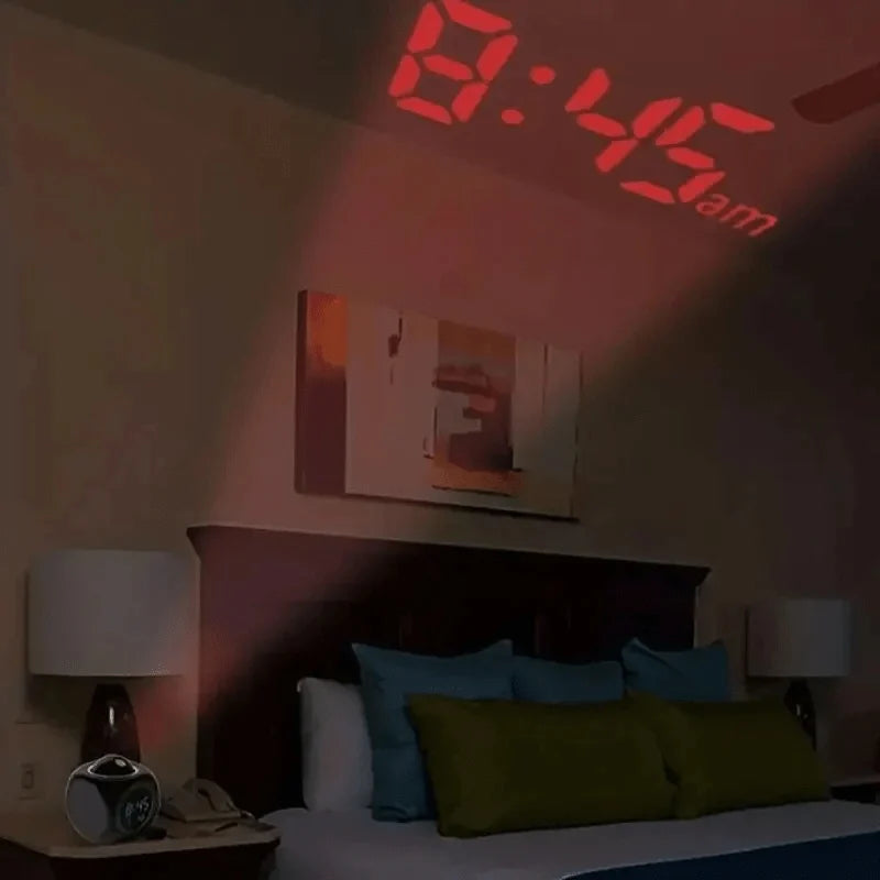 Projection Alarm Clock | Voice-Activated & Temperature Display