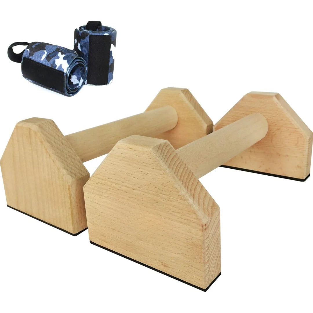 Push-Up Bars | Ergonomic Wooden & Non-Slip