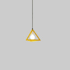Pendant Lamp | Pyramid Metal Wire Frame | Vintage-Inspired Design