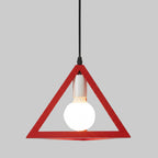 Pendant Lamp | Pyramid Metal Wire Frame | Vintage-Inspired Design