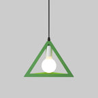Pendant Lamp | Pyramid Metal Wire Frame | Vintage-Inspired Design