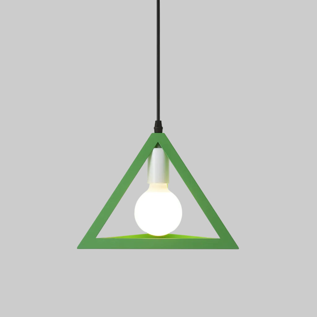 Pendant Lamp | Pyramid Metal Wire Frame | Vintage-Inspired Design