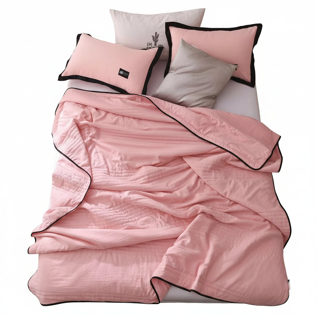Bed Blanket | Cooling Smooth Woven Fabric | Hemmed Edges